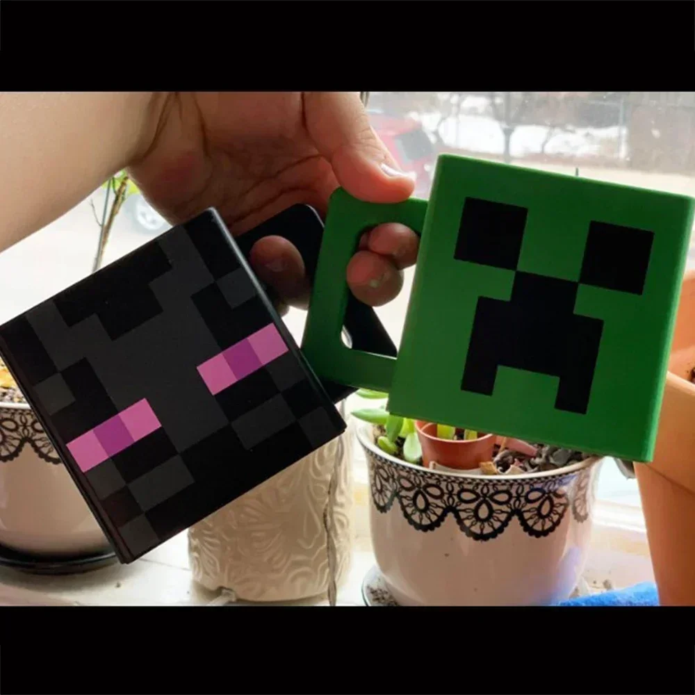 230ml Minecraft 3D Mug Capacity TNT Coolie Fear Block Grassland Pink Pig and Horse Minecraft Alex Mug Novelty Mug Coffee Mug Toy