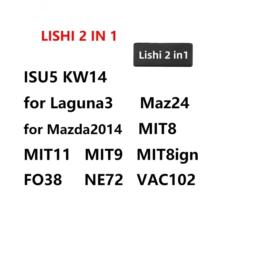 Original Lishi 2 in 1 for ISU5 KW14 for Laguna3 Maz24 for Mazda2014 MIT8 MIT11 MIT9 MIT8ign NE72 VAC102 FO38 2in1 LOCKSMITH Tool