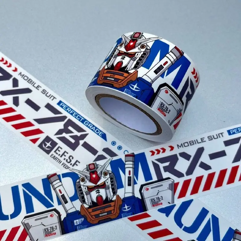 Rückstandsfreier Gundam RX78 wasserfester Aufkleber & Dekorationsband für Desktops, Figurenregale, Fahrräder und Aquarien – Detail 6