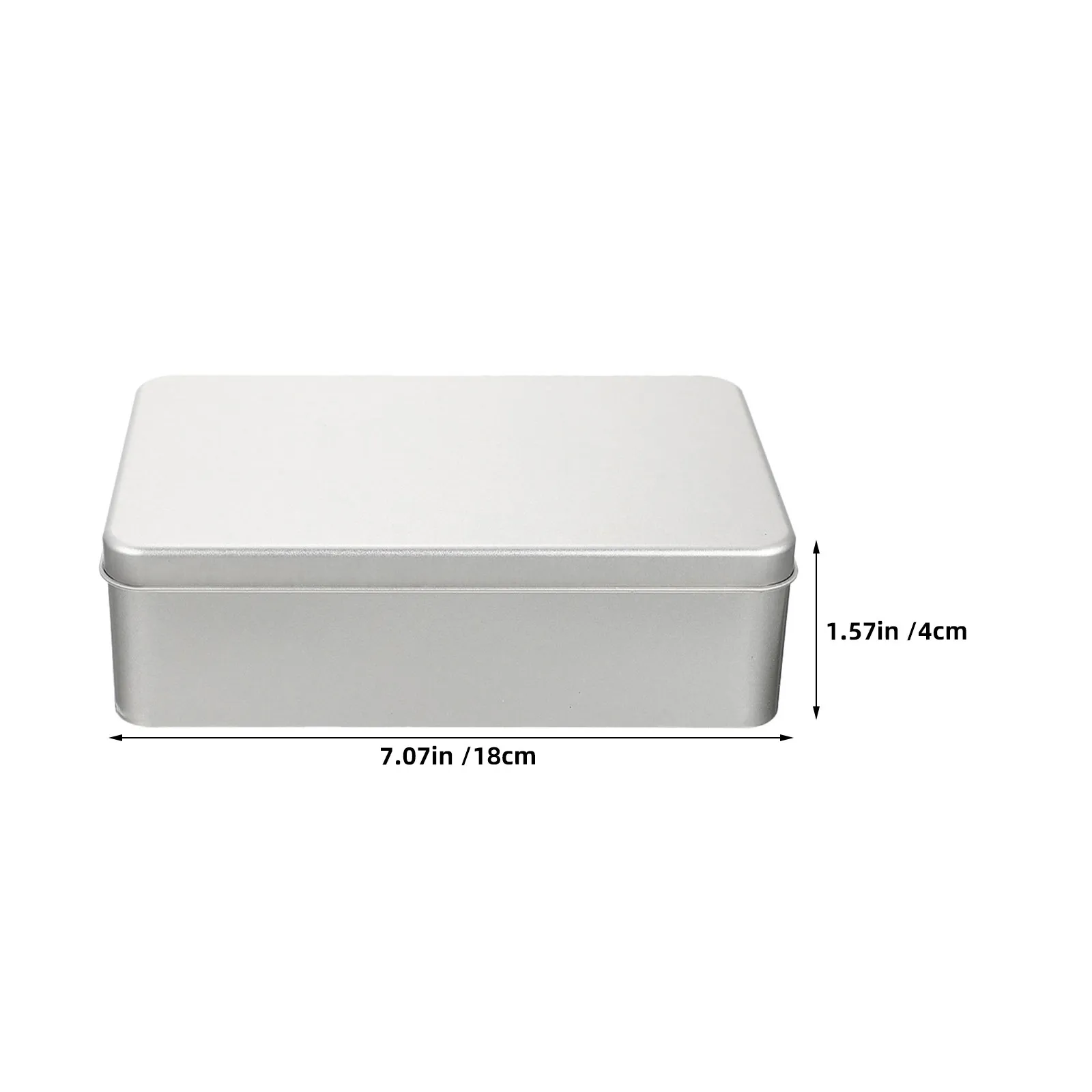 Matte Rectangular Tinplate Biscuit Container 7.09x4.33x1.57in Cookie Storage Tin Tiramisu Box Decorative Holiday Packaging Box