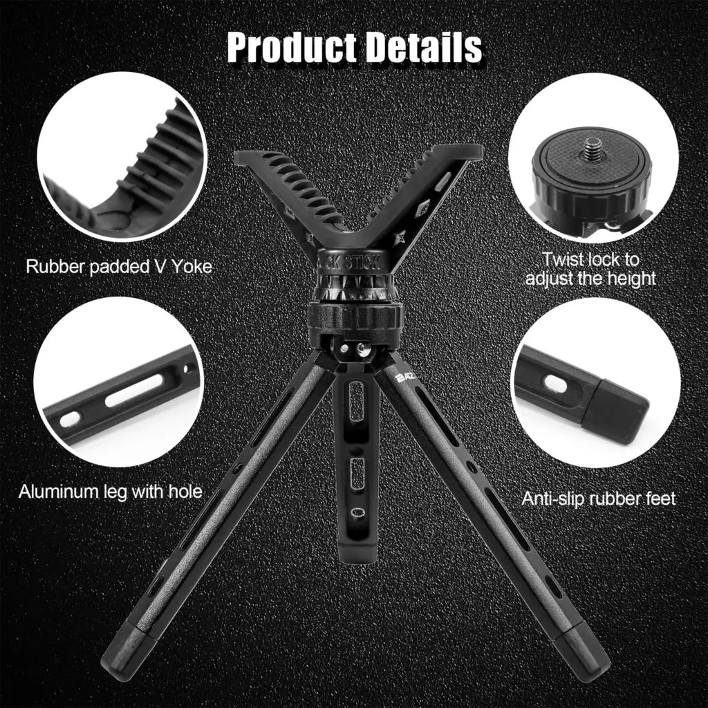 Tripod Yang Dapat Disesuaikan Berdiri Kamera Aluminium Portabel Menembak V Kepala Kuk Tripod Mini Profesional Tongkat Ringan untuk Luar Ruangan