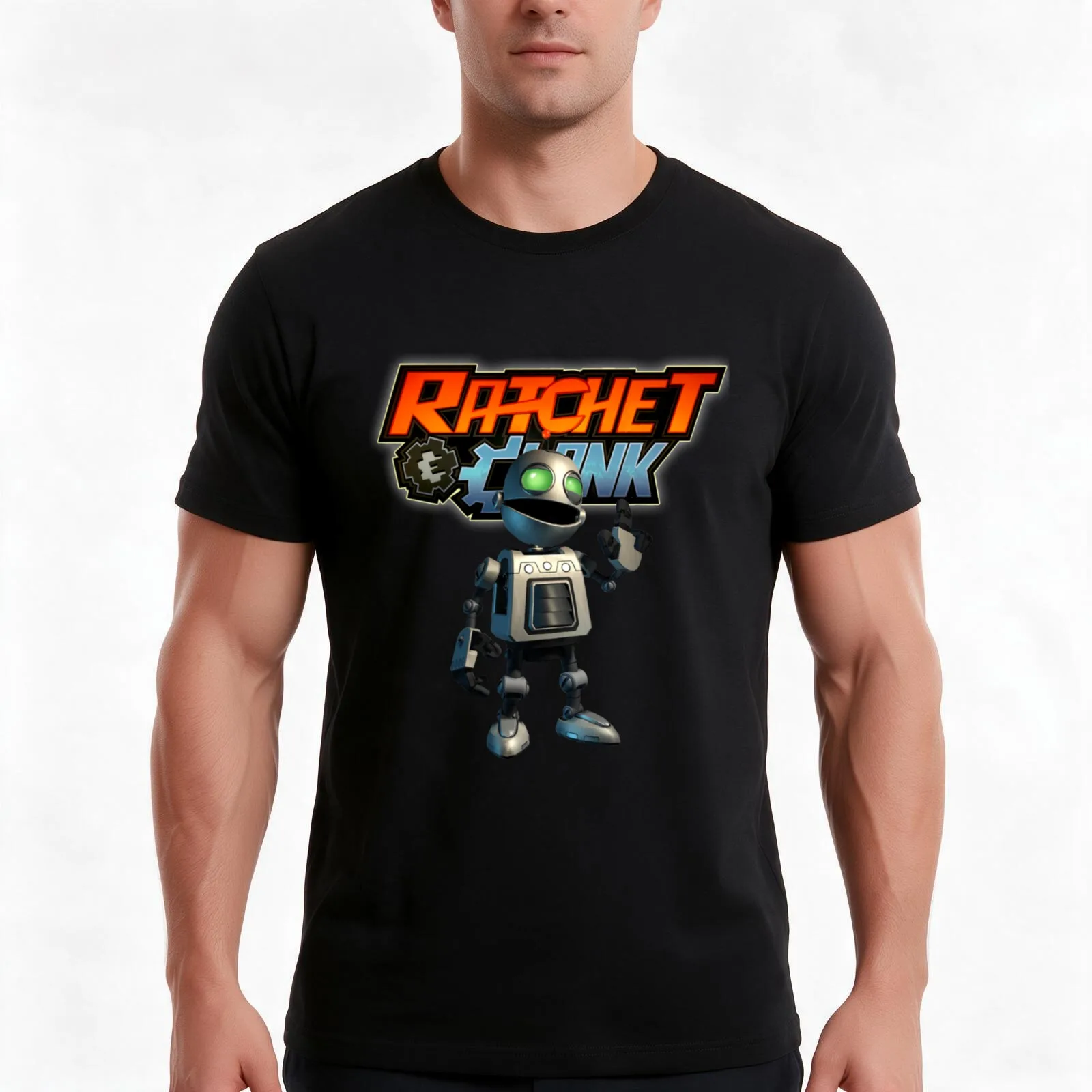 Ratchet And Clank Rift Apart T-Shirt Summer Casual Cotton Tee Oversized Streetwear Tops Vintage Graphic Print 100% Cotton