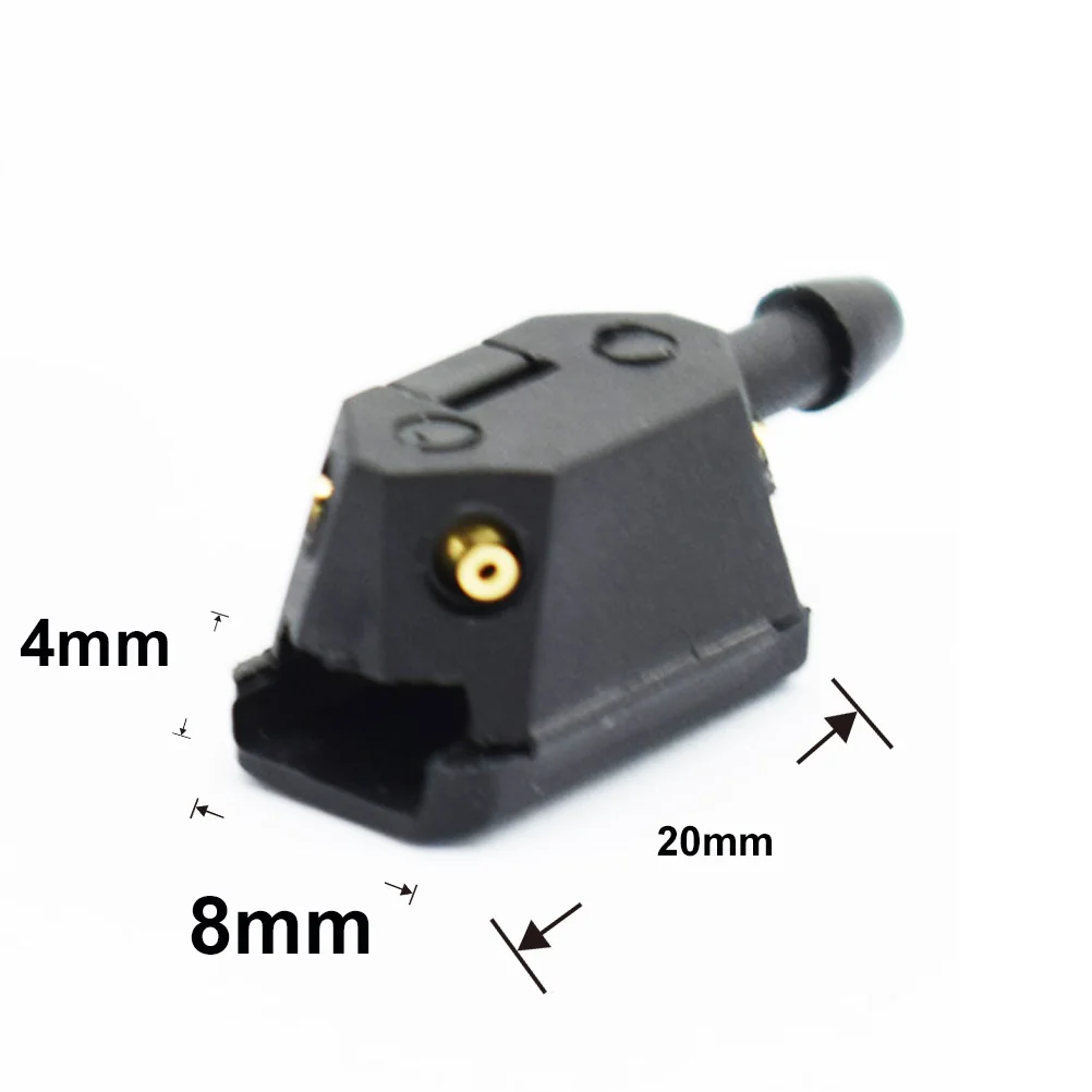 ยี่ห้อใหม่ 2 ชิ้นเครื่องซักผ้ากระจกรถยนต์ใบปัดน้ําฝนสเปรย์น้ํา Jets หัวฉีดติดตั้งบน 8 มิลลิเมตร 9 มิลลิเมตรแขนปรับ 4 Way อัพเกรด