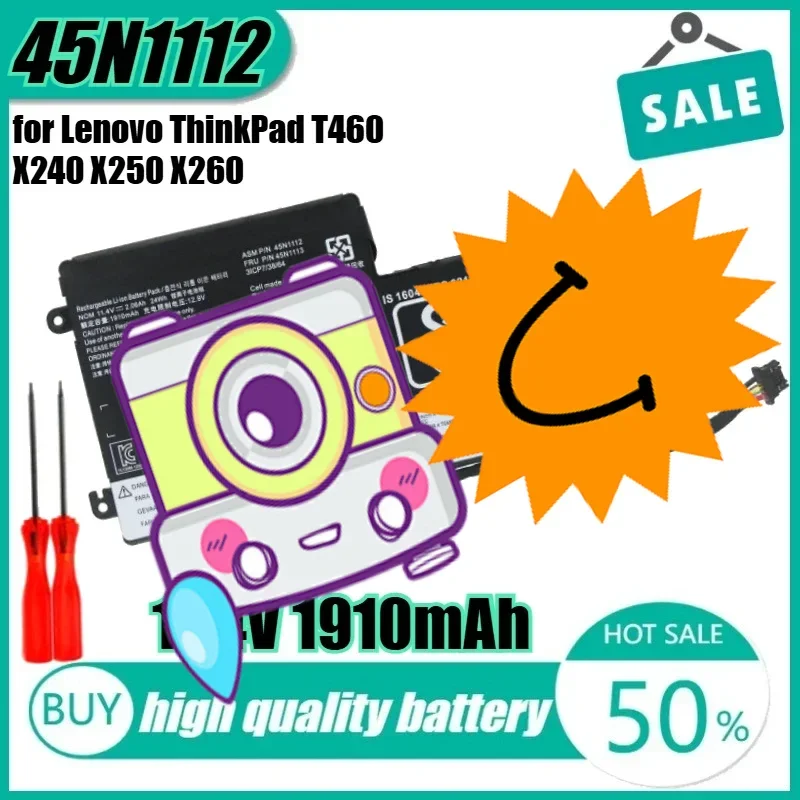 

11.4V 24Wh 1910mAh 45N1112 Laptop Battery for Lenovo ThinkPad T460 X240 X250 X260 T440S T450S 45N1108 45N1109