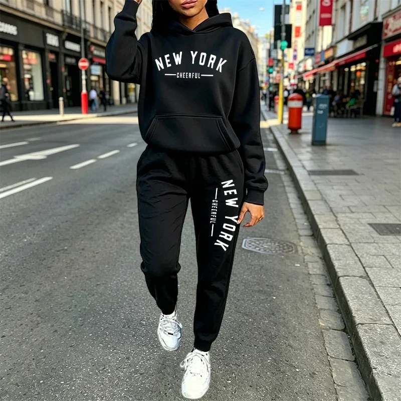 2026 New Fashion Women's Sportswear Home Outdoor Comfort Warm Hoodie Outfits Fall Winter Daily Casual Sports Pullover Sweatpants view 4