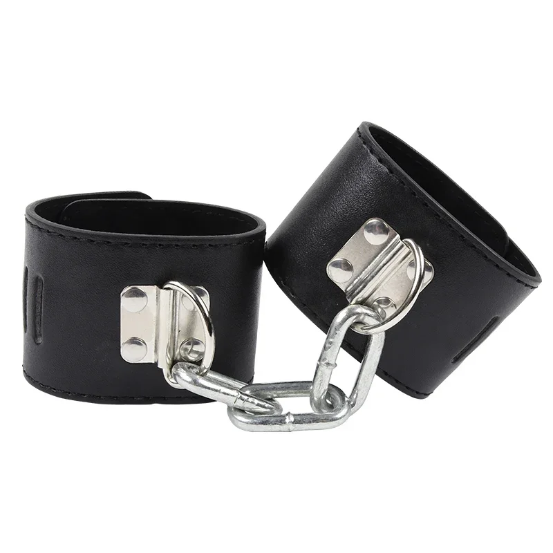 Hard Metal Chain Handcuffs Slave BDSM Wrist & Ankle Bondage Cuff Restraints Locking Shackles Erotic Products Sex Toys For Couple