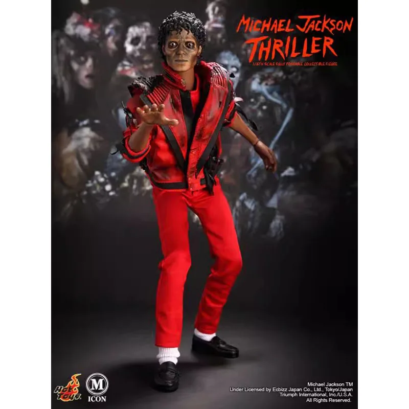 In Stock Original HT HotToys MIS09 Michael Jackson MJ THRILLER VERSION 1/6 Movie Character Model Art Collection Toy Gift