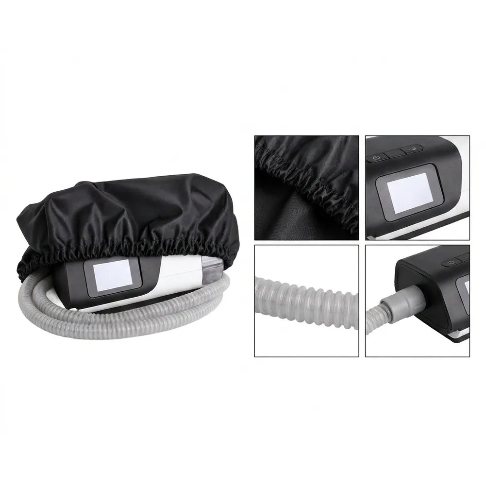 Black Elastic Dust Cover For Breathing Machine Sleep Therapy Unit Protector Storage Case Home Bedroom Equipment Maintenance Tool