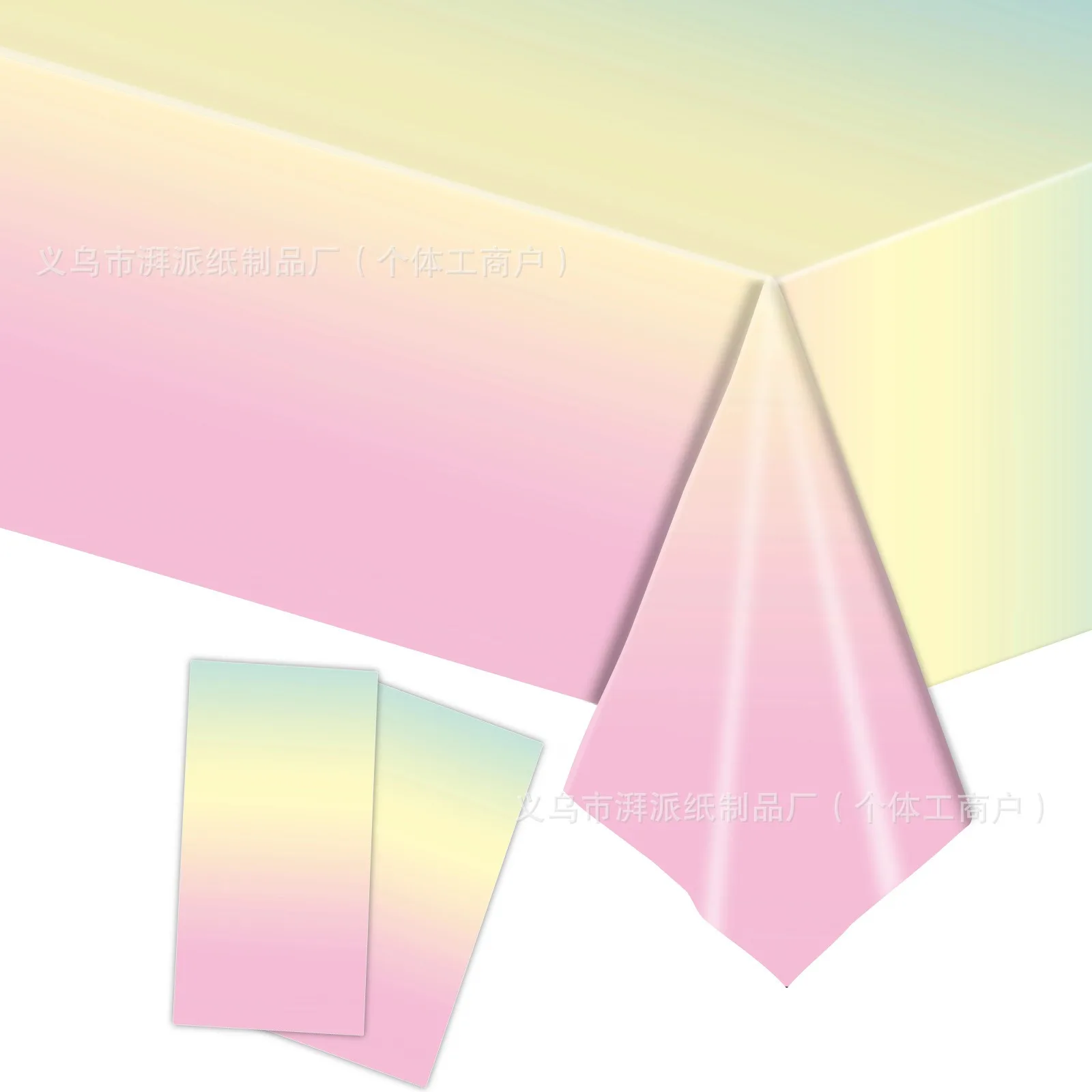 

137x274 Pink Rainbow Disposable Table Cover Happy Girl Birthday Babyshower Wedding Party Tablecloth Supplies