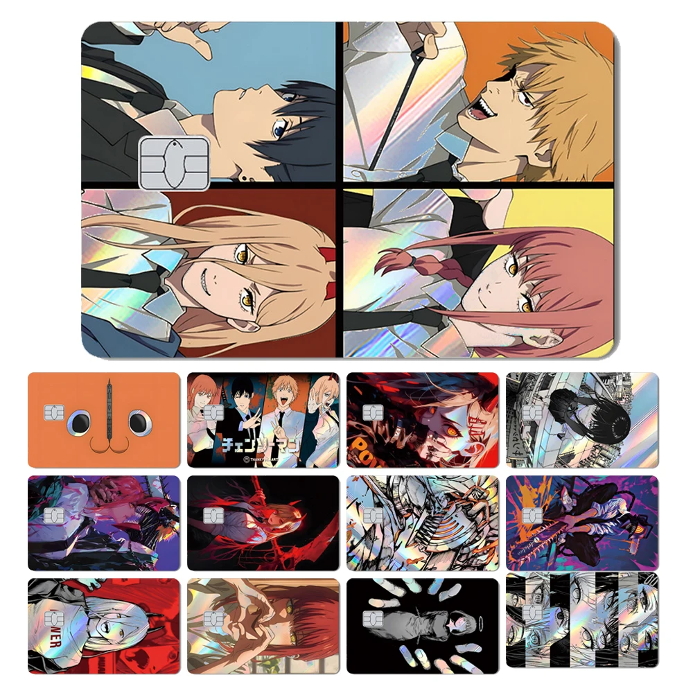 1pc Front Cool Anime Evil Holographische Laser Shinny Film Haut Aufkleber Abdeckung für Debit Bank Kreditkarte