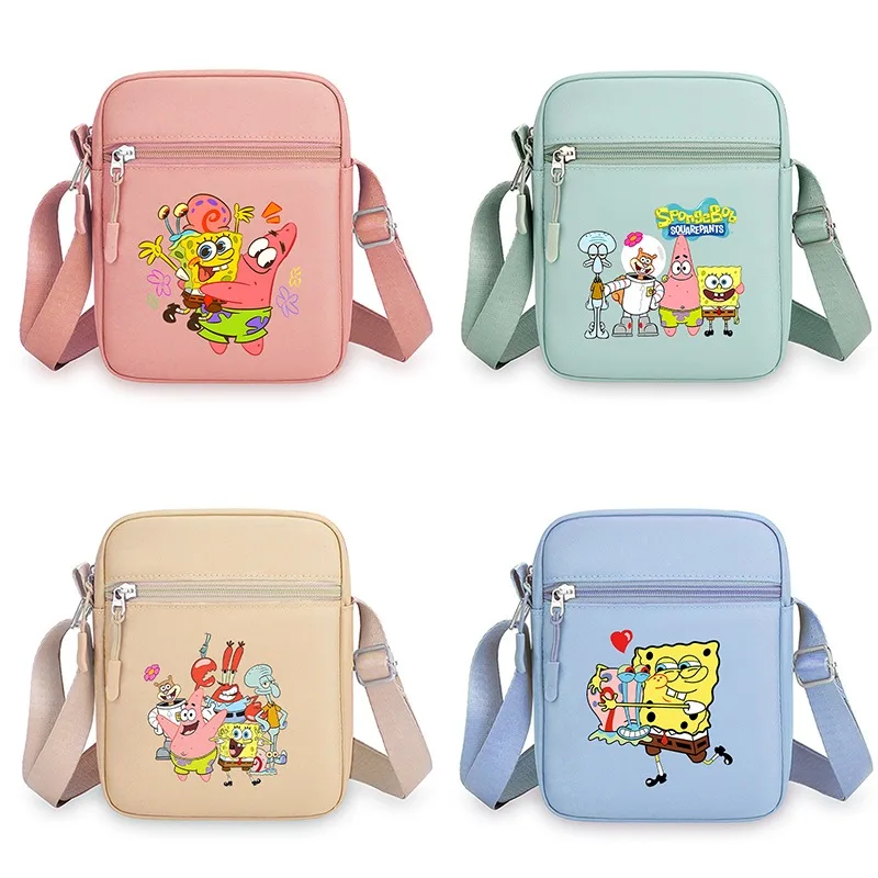 

SpongeBob SquarePants Portable Crossbody Bag for Women Cartoon Anime Pattern Print Shoulder Bag Unisex Purses Party Gifts New