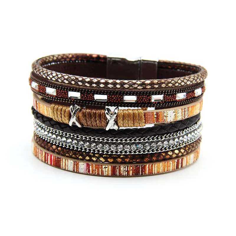 

Women's n Handmade Rope Bracelet Magnetic Clasp Cross-Border Sle Faion Jewelry Accory