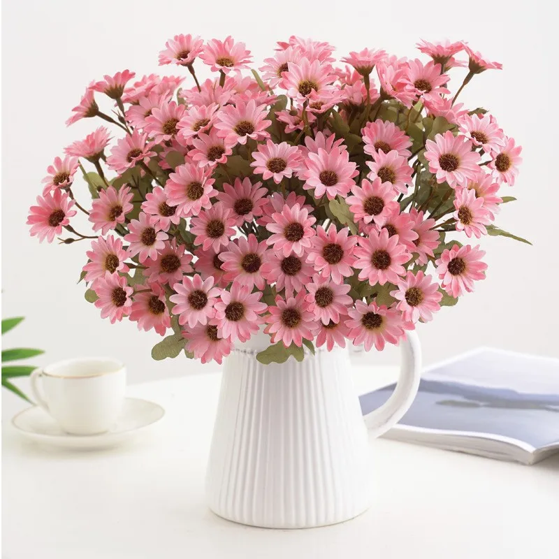 Künstliche Blumen Kleine Gänseblümchen Hochzeit Heim Zimmer Festival Deko Zubehör DIY Blumen Tischdekoration Braut-Hortensien Produkt