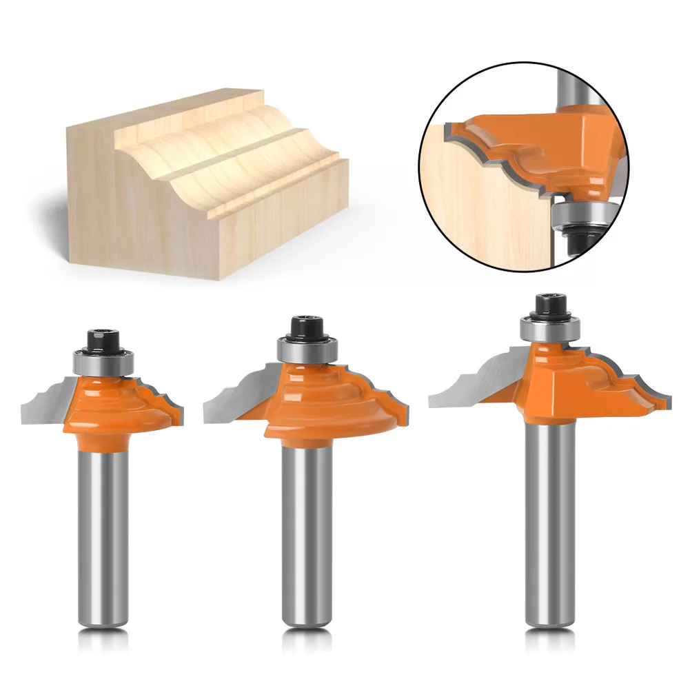 Table Edge Router Bit - French Baroque 8mm Shank Line มีดเครื่องตัดไม้เครื่องตัดเดือยสําหรับงานไม้เครื่องมือ