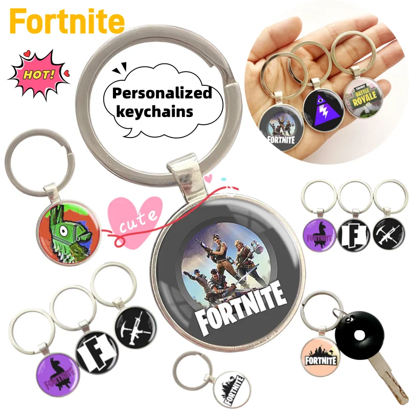 

Брелок для ключей Fortnite: милый, модный, персонализированный, креативный, кавайный, простой брелок-подвеска — подарок на день рождения для друзей.