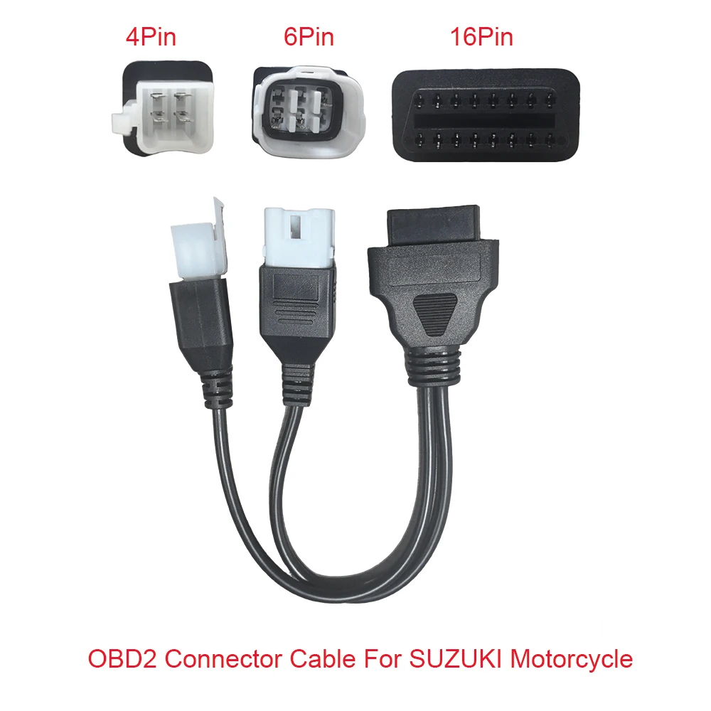 

OBD Adapter Extension Cable For SUZUKI Motorcycle Wire Rods OBD2 For SUZUKI 4PIN+6PIN Cable Car Diagnostic Connector Cable