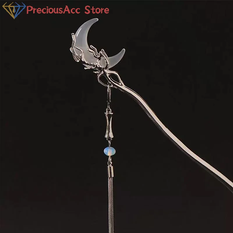 Exquisite Flower Shape Moon Pearl Fringe Hairpin Disk Hairstick Hair Chopsticks Women Fashion Chinese Jewelry Accessories Gift