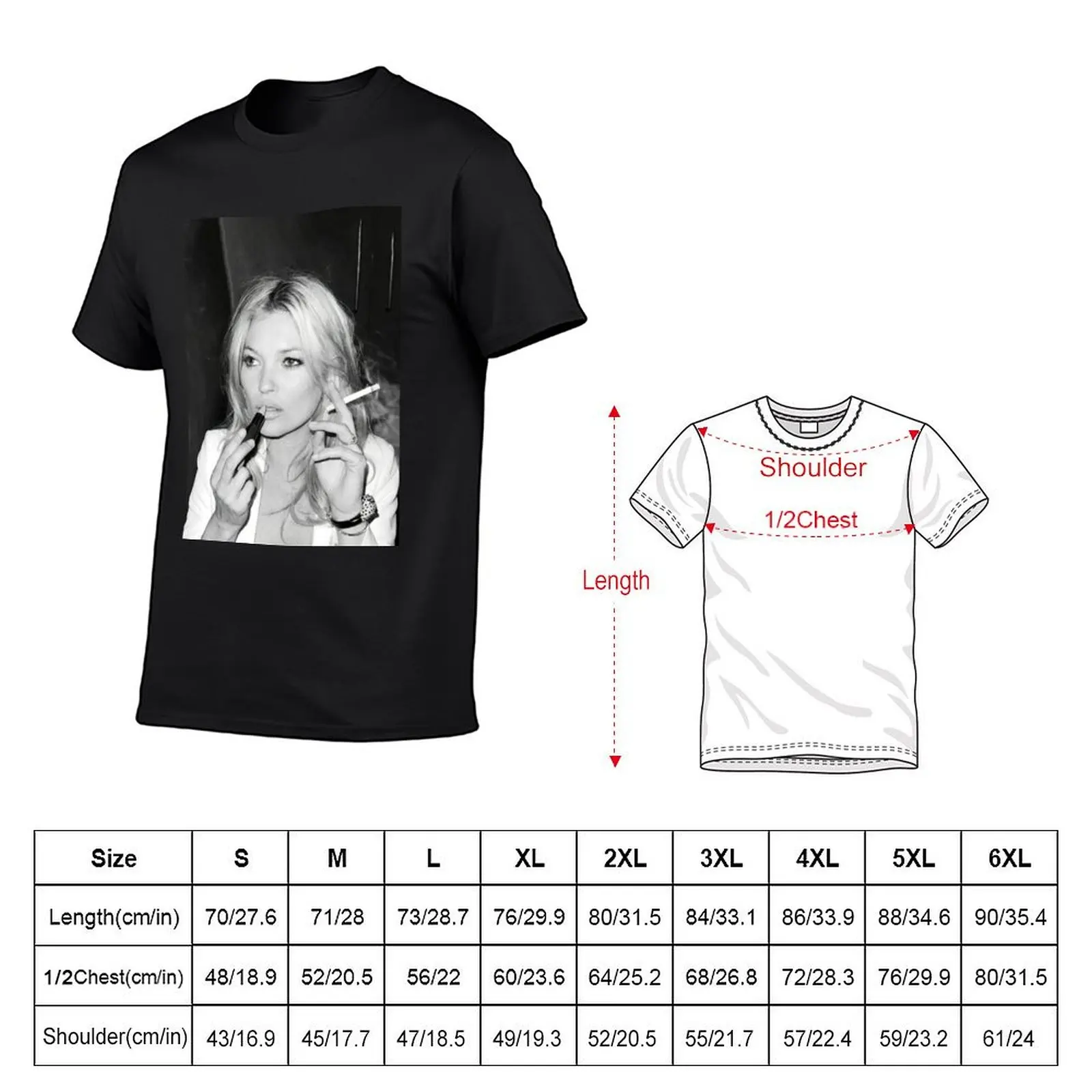 Smoking Kate Moss T-Shirt customs design your own summer clothes mens tall t shirts