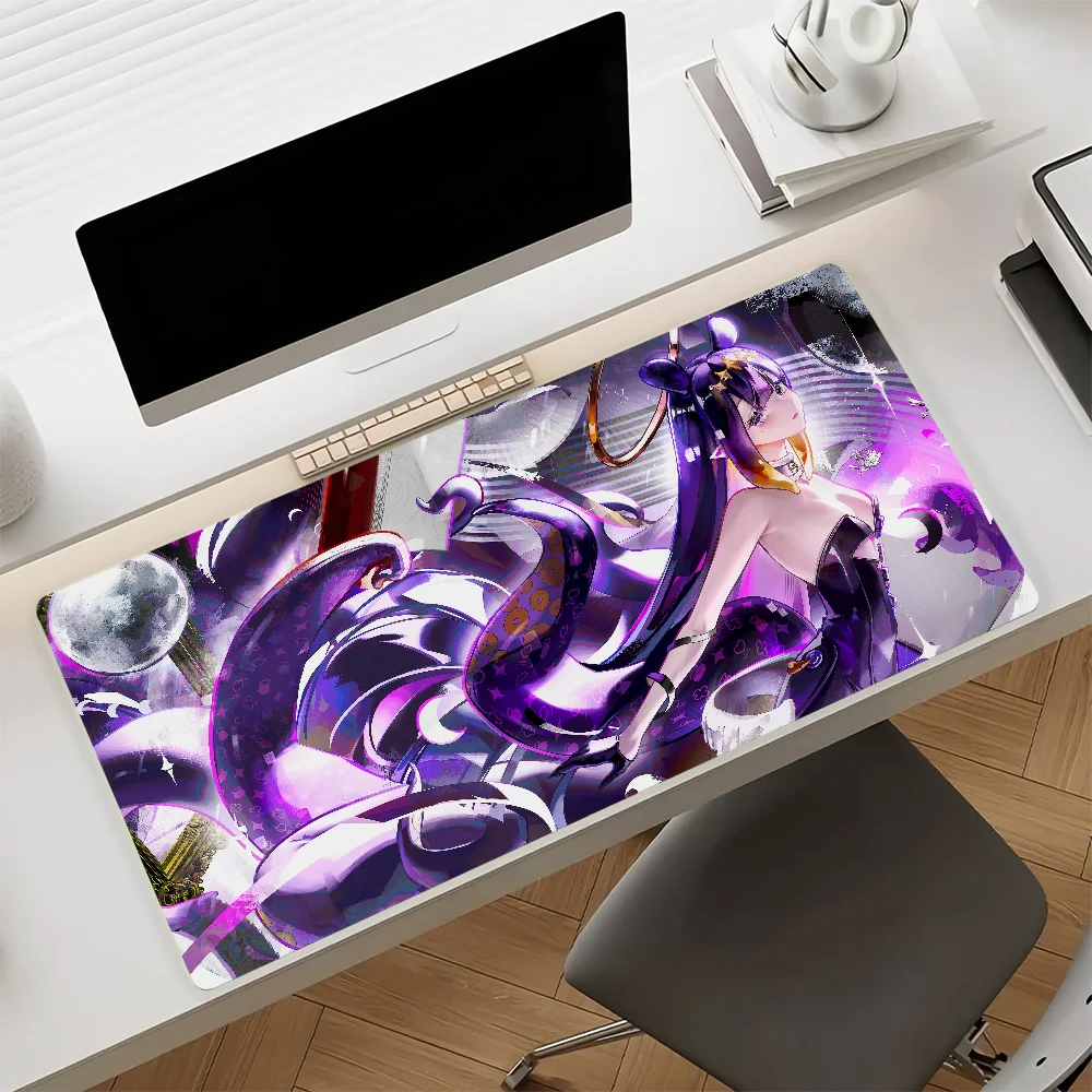 Virtual Idols N-ninomae InaNis Mouse Pad Anti Slip Rubber Edge Locked Thickened Laptop Gaming Desk Mat
