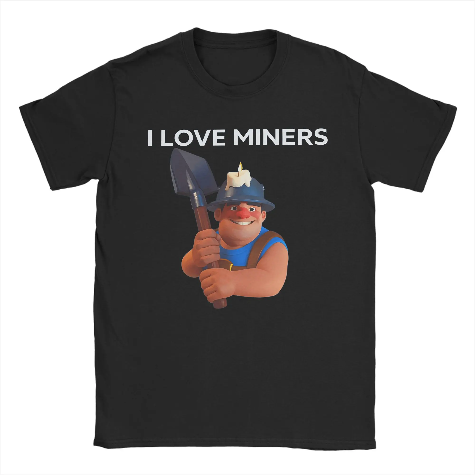 

Футболки I love Miners для мужчин, новинка из чистого хлопка, футболка с круглым вырезом C-Clashs R-Royales, футболки с короткими рукавами и принтом