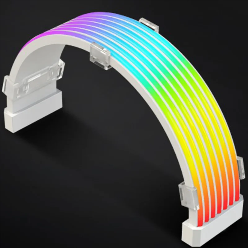 COOLMOON PSU كابل تمديد الطاقة LED شرائط مصباح 5 فولت ARGB AL300 مزامنة شريط إضاءة مرن ل 24PIN اللوحة الأم PC