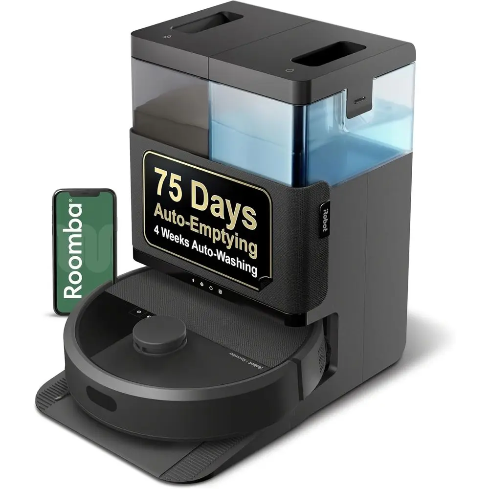 Roomba Plus 405 (G181) 2in1 Vacuum & Mop Robot with AutoWash Dock - Dual Spinning, Smart & ast Mapping, Ideal or Pet Hair, Sel-E