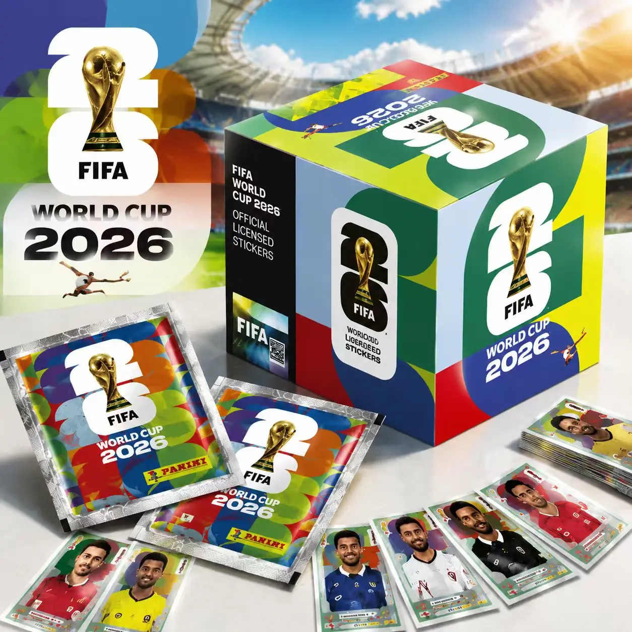Genuine 2026 FIFA World Cup Panini Original Stickers International Version Rare Collection Football Fan Souvenir Present