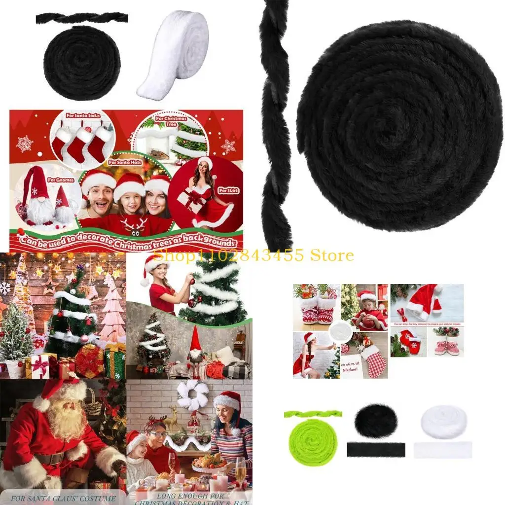 

49MC DIY 59-дюймовая белая плюшевая юбка с аппликацией в виде рождественской елки для праздничного декора