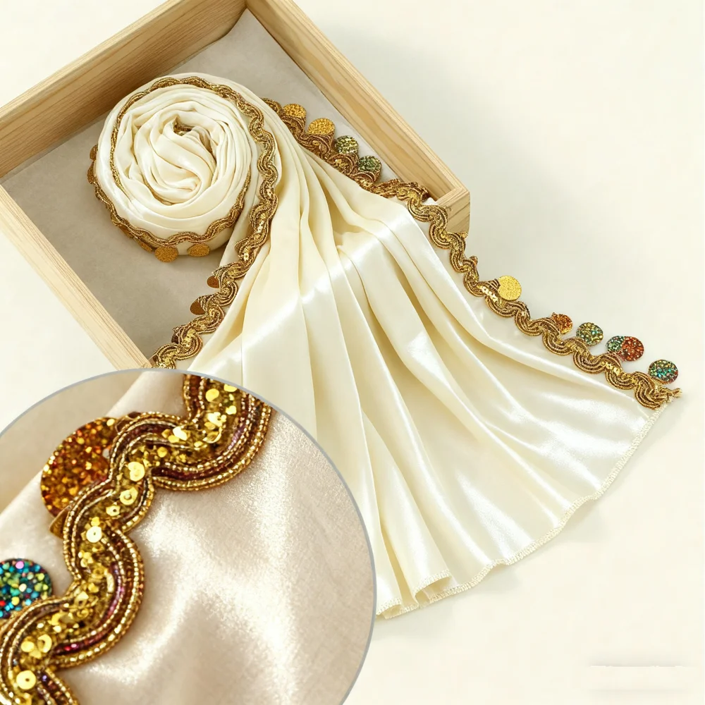 

Модные шарфы, хиджаб, тюрбан для мусульманских женщин, длинный платок, шали для Рамадана, шарф с блестками, повязки на голову, вуаль, исламская повязка на голову, чехол