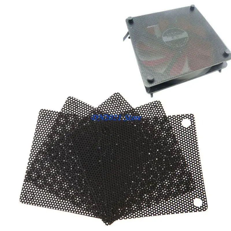 

F3KE Cuttable Computer Dust Filter Mesh Black PC for Case Fan Cooler Dustproof Cover