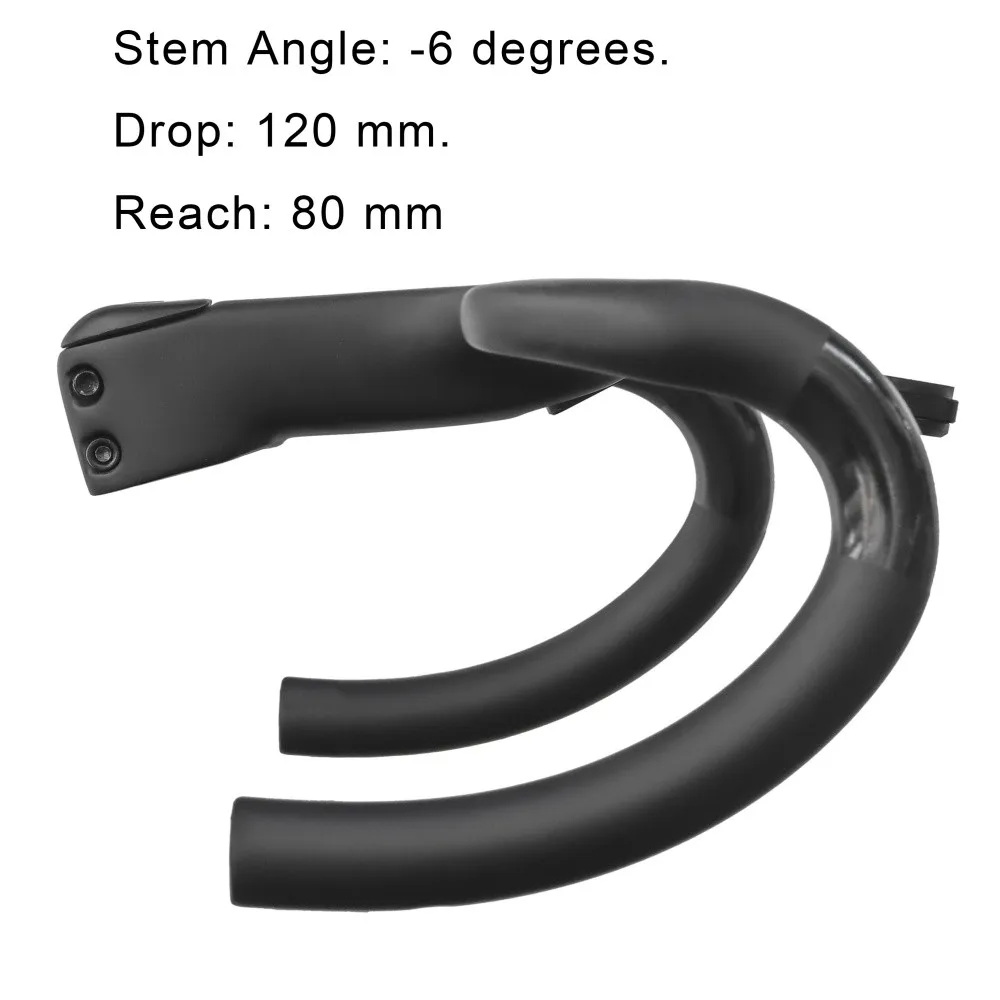 Neuer Rennrad-Vollcarbon-Vorbau Integrierter Fahrradlenker für 28,6mm Mit Abstandshaltern Fahrradteile Zubehör – Detail 6