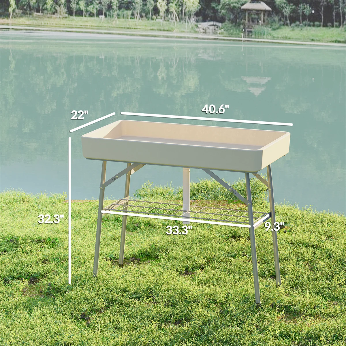 Ice Cooler Table/Camping table,Lightweight, easy to carry and durable,Perfect for camping, picnics or outdoor parties