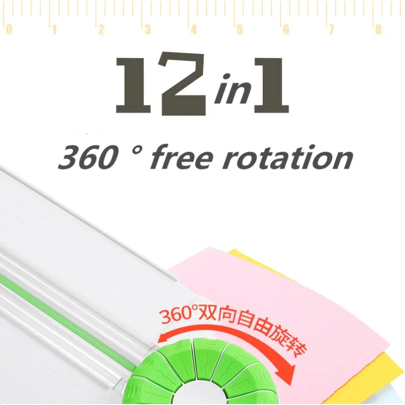 Multifunctional Paper Cutter Creasing Machine 360-degree Rotary Paper Cutter 12sides Can Cut A5A4A3 Curve Can Be Cut Broken Line