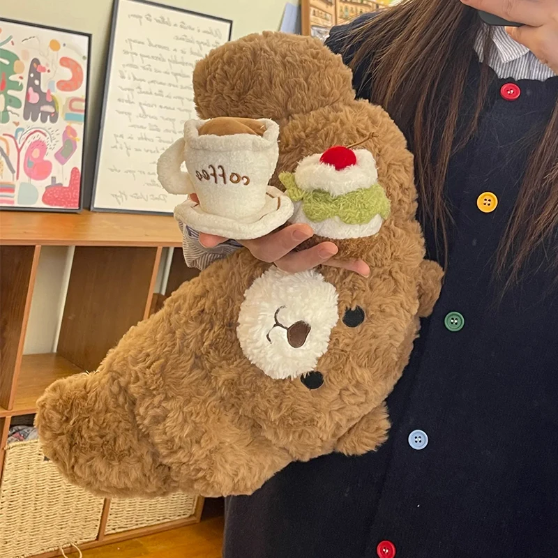 

Очаровательная игрушка-подушка с рогом медведя, S Cuion, детский подарок на день рождения, мягкая кукла для подруги, подушка с подвеской в виде медведя