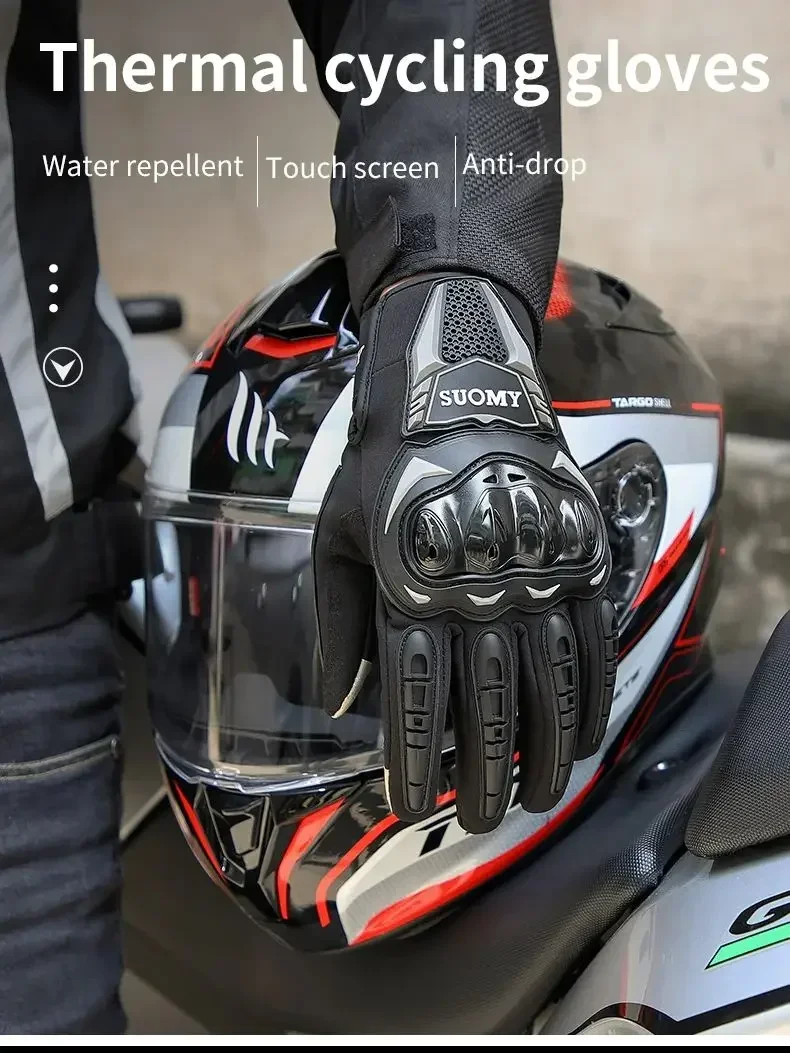 AliExpress SUOMY Winter Waterproof Guantes Moto Motorcycle Gloves Men Women Autumn Motocross Biker Glove Touch Screen Cycling Luvas M-XXL