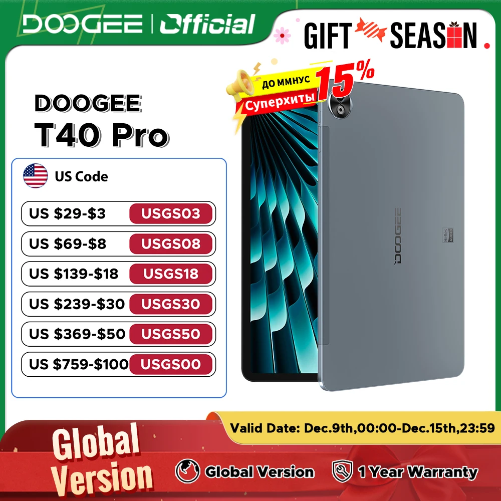 Global Version DOOGEE T40 Pro 2 in 1 Tablet PC Android 14 12\