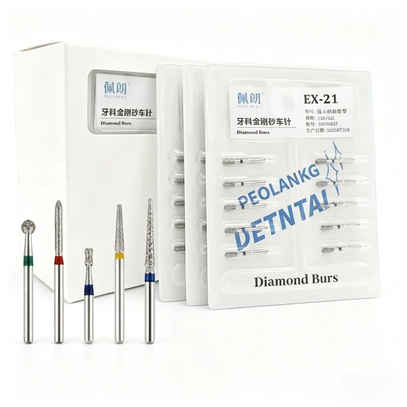 

10pcs Professional Dental Burs Set| Diamond & Carbide Cutting Kit for Crown Preparation