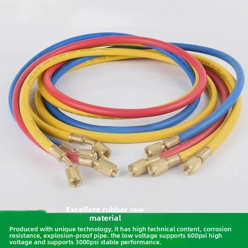 

Tiy для зарядных шлангов SAE 600 PSI R410a R134a R22 150 см 1/4 дюйма с запорным клапаном