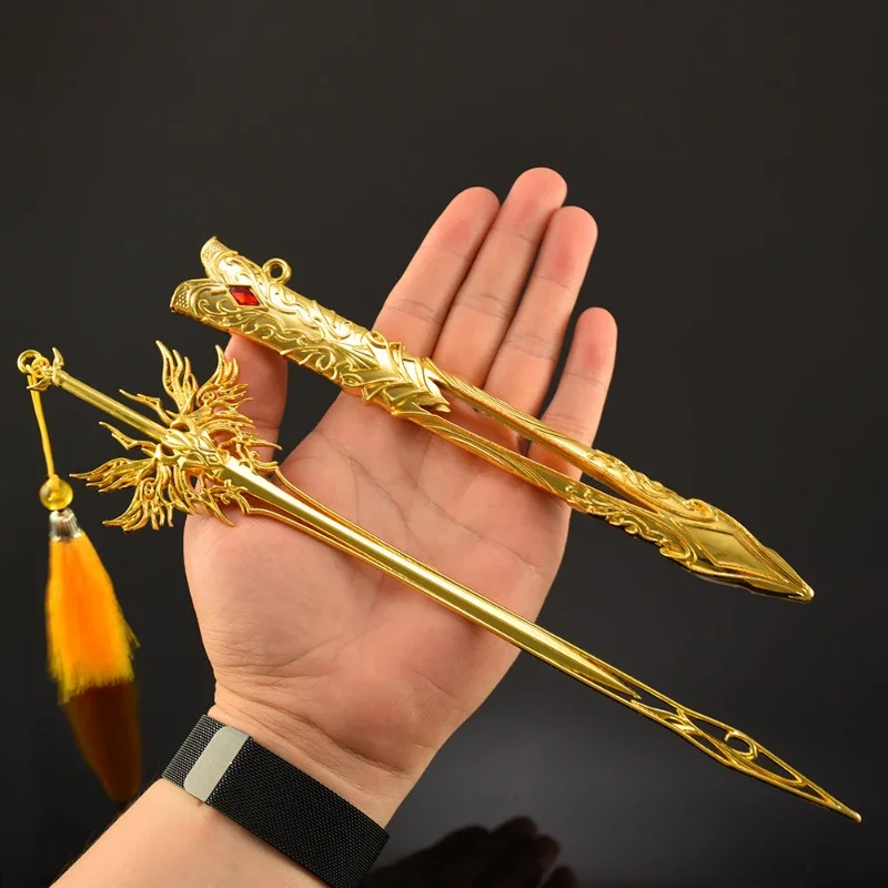 Arma periférica de Anime Douluo de 30cm/11,81 pulgadas, modelo Qian Renxue, espada de Ángel, espada samurái de Metal, manualidades, juguete, cuchillo, adornos, regalos