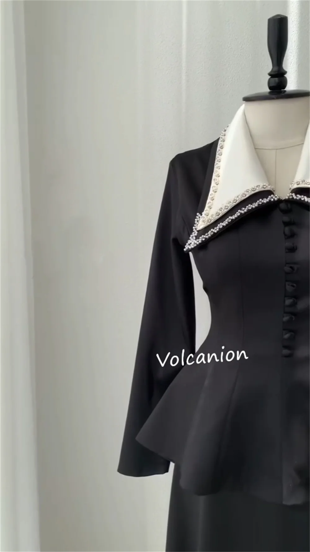 Customized Button Beading Ruched A-line V-neck Midi Dresses Bespoke Occasion Evening Party Formal Elegant High Quality