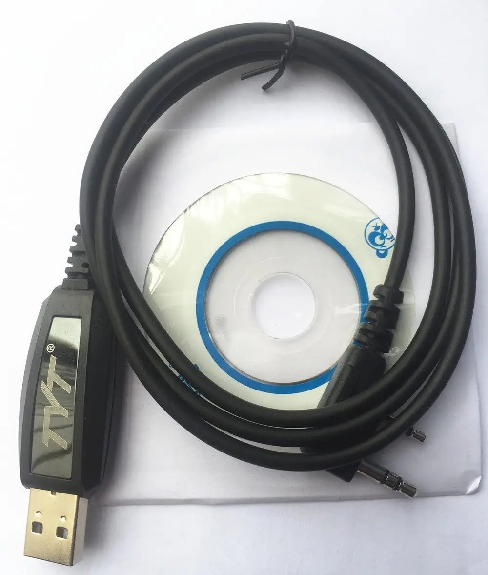 USB Programming Cable with software CD  for Digital DMR Two Way Radio TYT MD-380 & MD-390 MD-UV380 MD-UV390