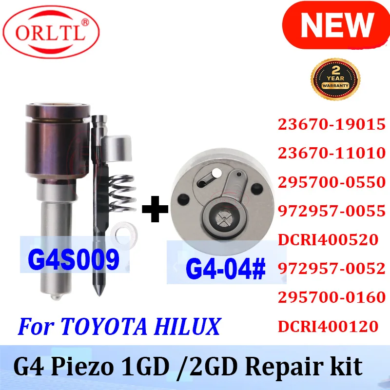 

INJECTOR REPAIR KITS NOZZLE G4S009 +VALVE G4-04# FOR TOYOTA 1GD/2GD 23670-19015 23670-11010 295700-0550 972957-0055 295700-0160