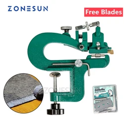 Zonesun Manual Leather Craft Paring Machine Edge Skiving Hand Leather Peeler Tool Leather Paring Device Edge Cut Splitter Skiver