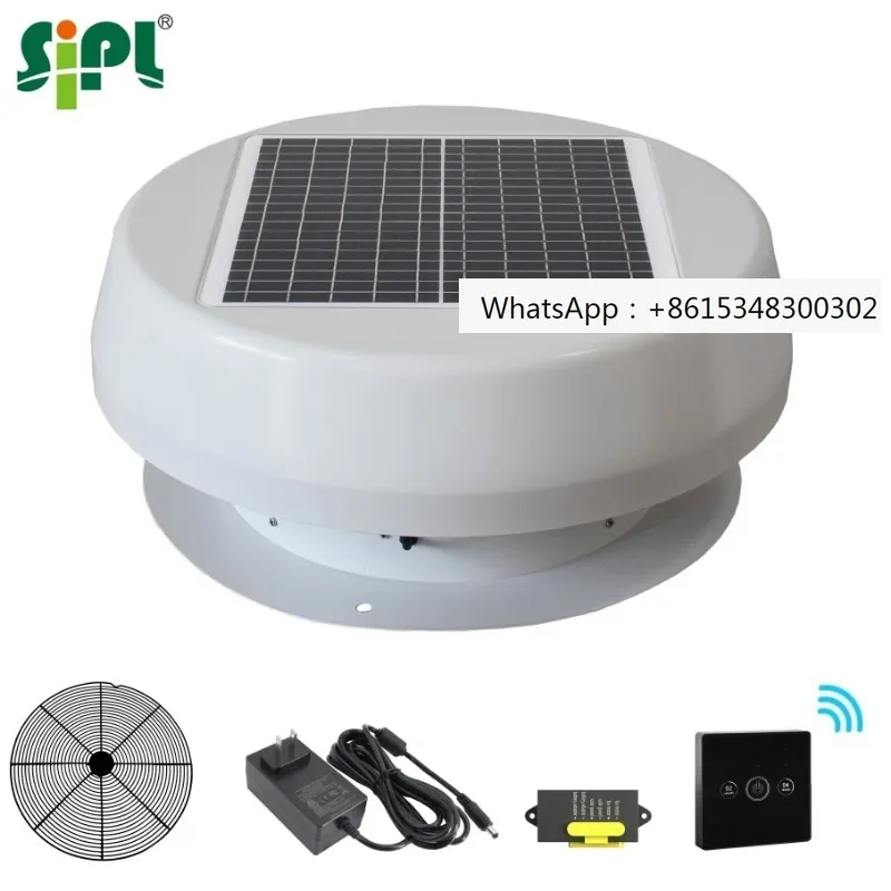 Dome Tent Eco Vent Fan Powered with Solar Panel Remote Control Heat Extractor Cooling Tools Factory Roof Ventilation Exhaust Fan