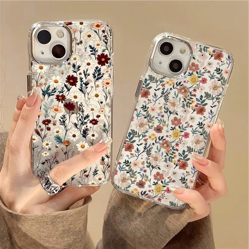 INS ديزي زهرة جراب هاتف ل ممن لهم A2 A3 A5 برو A3X A5X A18 A38 A58 A78 A60 A59 A98 A17 A55 A35 A15S A53 A72 F29 F31 برو غطاء