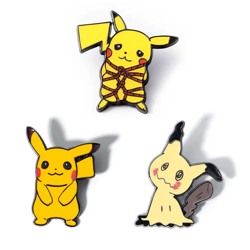 Pikachu Cute Lapel Pins for Backpacks Enamel Pin Cute Brooch Pines Manga Metal Fashion Jewelry Accessories