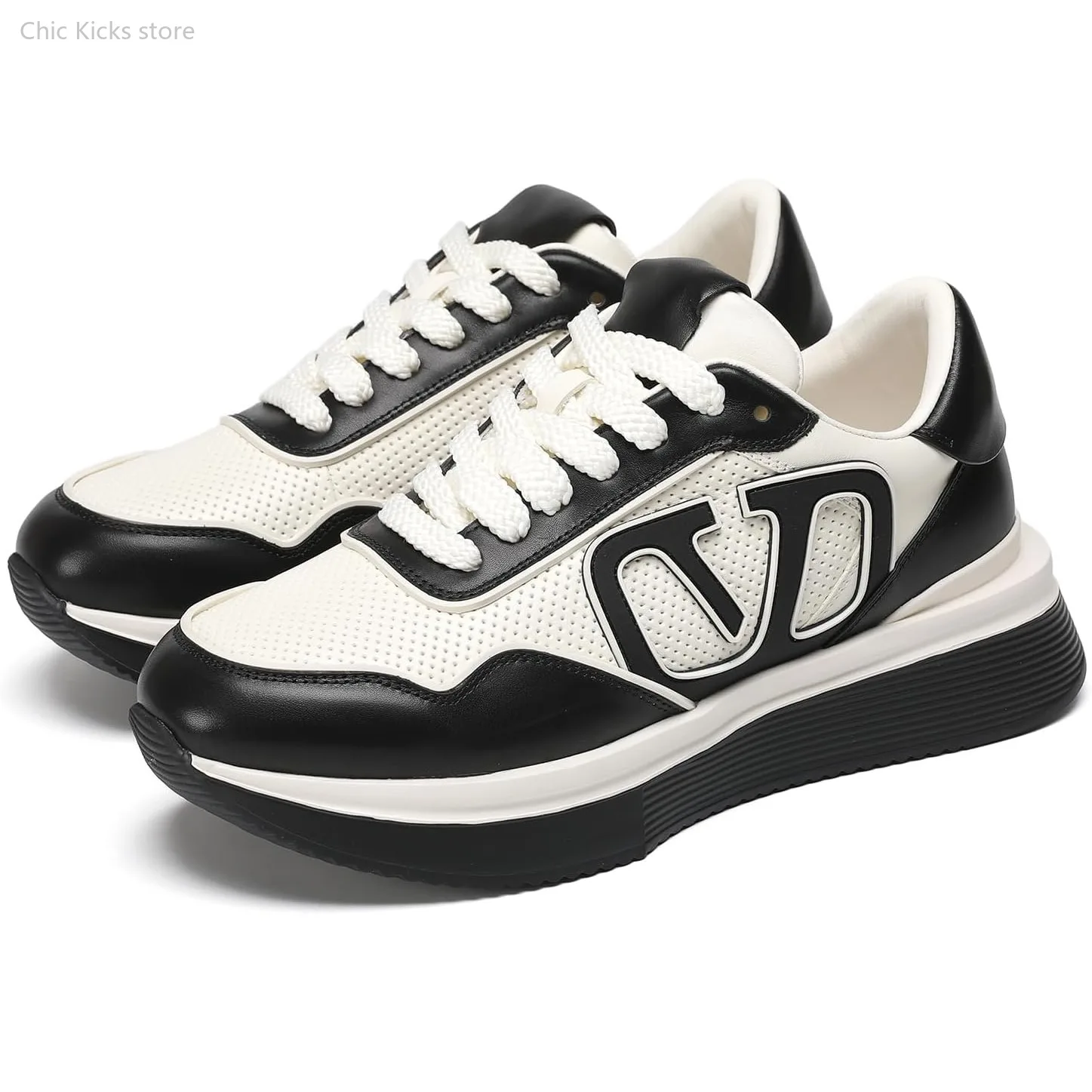 

Platform Shoes for Men Casual Fashion Sneakers Leather Dad Mesh Suede Heel Lace-Up Walking Flat Lightweight