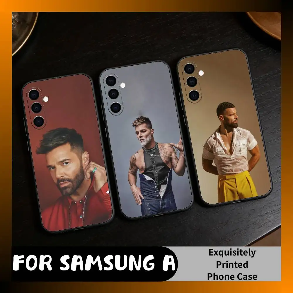 Funda de teléfono Enrique Singer R-Ricky M-Martin para Samsung Galaxy A73,A72,A71,A70,A52,A51, otras fundas negras suaves