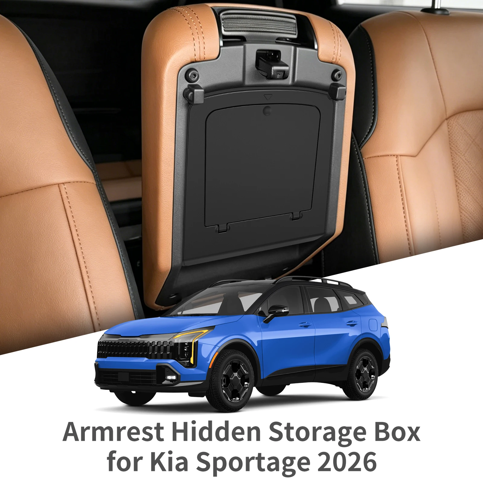 LUCKEASY für Kia Sportage NQ5 2023-2026 Auto-Armlehnenbox Versteckte Aufbewahrungsbox Innenzubehör Mittelkonsolen-Aufbewahrungsbox – Detail 11