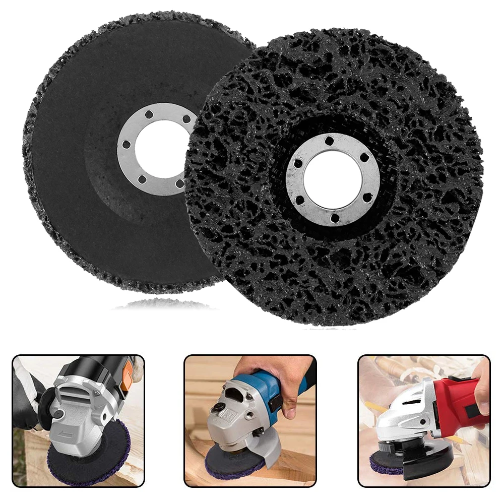 5Pcs Stripping Wheel Black Strip Discs Abrasive Quick Abrasive Strip Disc for Clean & Remove Paint Coating Rust and Oxidation